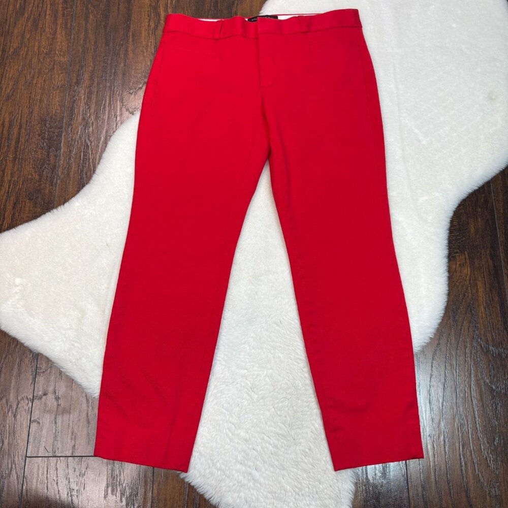 Banana Republic Dress Chino Pants 4 Red Sloan Crop Skinny Stretch‎ Mid-Rise